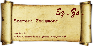 Szeredi Zsigmond névjegykártya