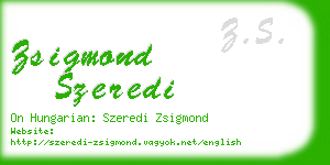 zsigmond szeredi business card